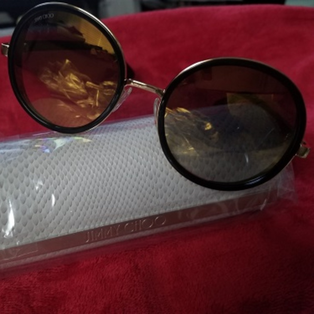 Jimmy Choo - Andie Cheetah Round Sunglasses